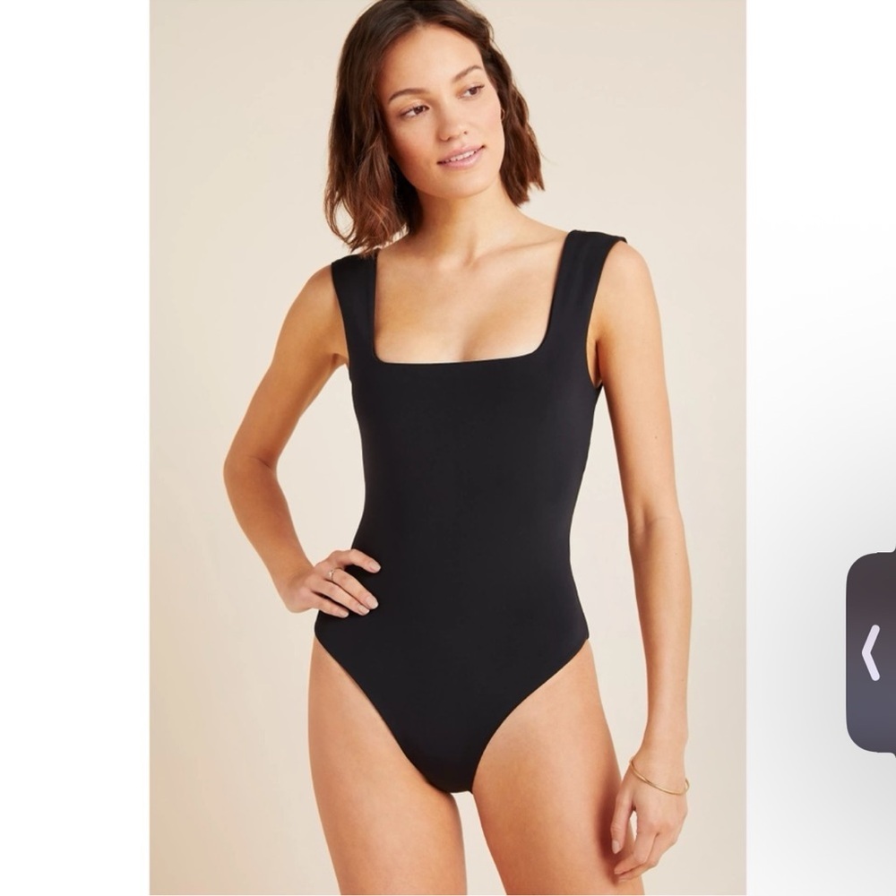 Black Mara Hoffman Persephone Square Neck Swimsuit